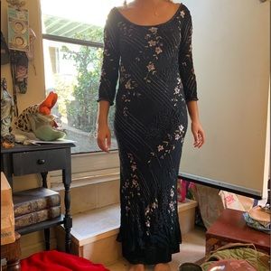 Sue Wong Long Beaded and Sequined Dress size 6